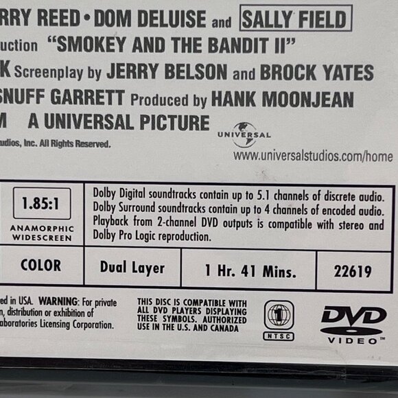 Smokey And The Bandit II DVD Widescreen Comedy Movie Burt Reynolds Sally Field - Picture 8 of 14